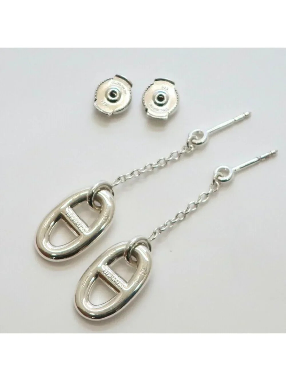 Hermes Farandole Chaine D'ancre Silver Pendant Earrings
